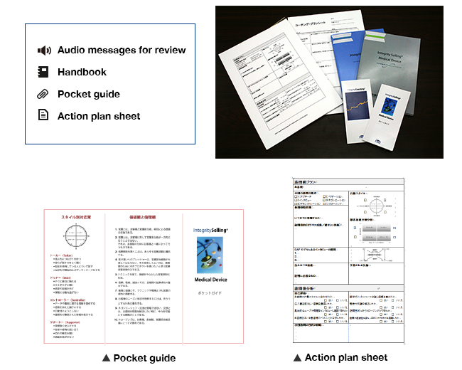 Audio messages for review/Handbook/Pocket guide/Action plan sheet